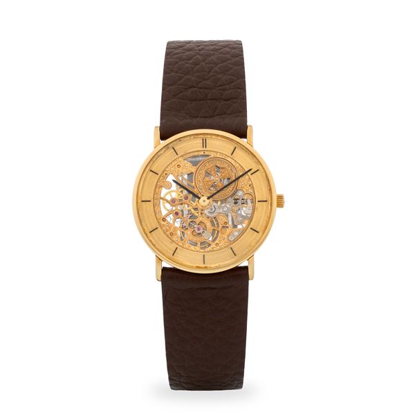 Vacheron &amp; Constantin - Affascinante Squelette ref. 33114 in oro giallo 18k, quadrante con movimento a vista, con scatola originale, circa 1990