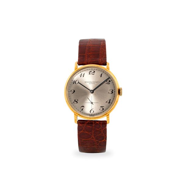 Patrimony ref. 6780 in oro giallo 18k, quadrante argentè Soleil numeri Breguet con piccoli secondi al sei, circa 1965