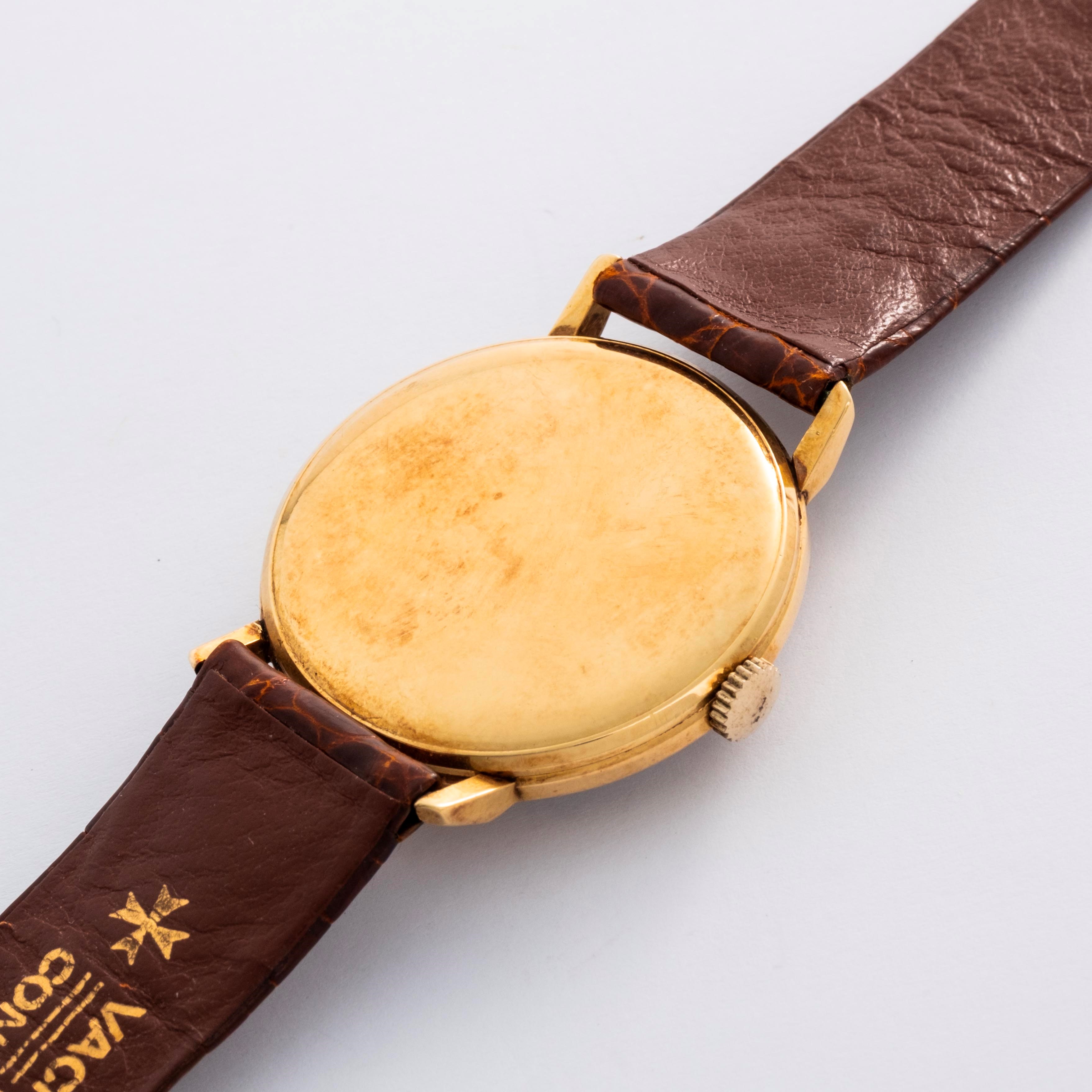 Vacheron & Constantin - Patrimony ref. 6780 in oro giallo 18k con quadrante argentè Soleil e picc...