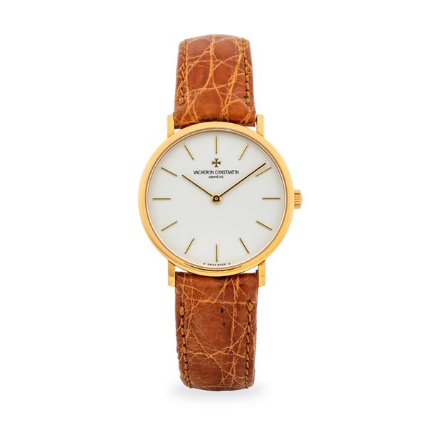 Vacheron &amp; Constantin - Patrimony ref. 31039/1 in oro giallo 18k, quadrante argentè con indici a bastone, circa 1990