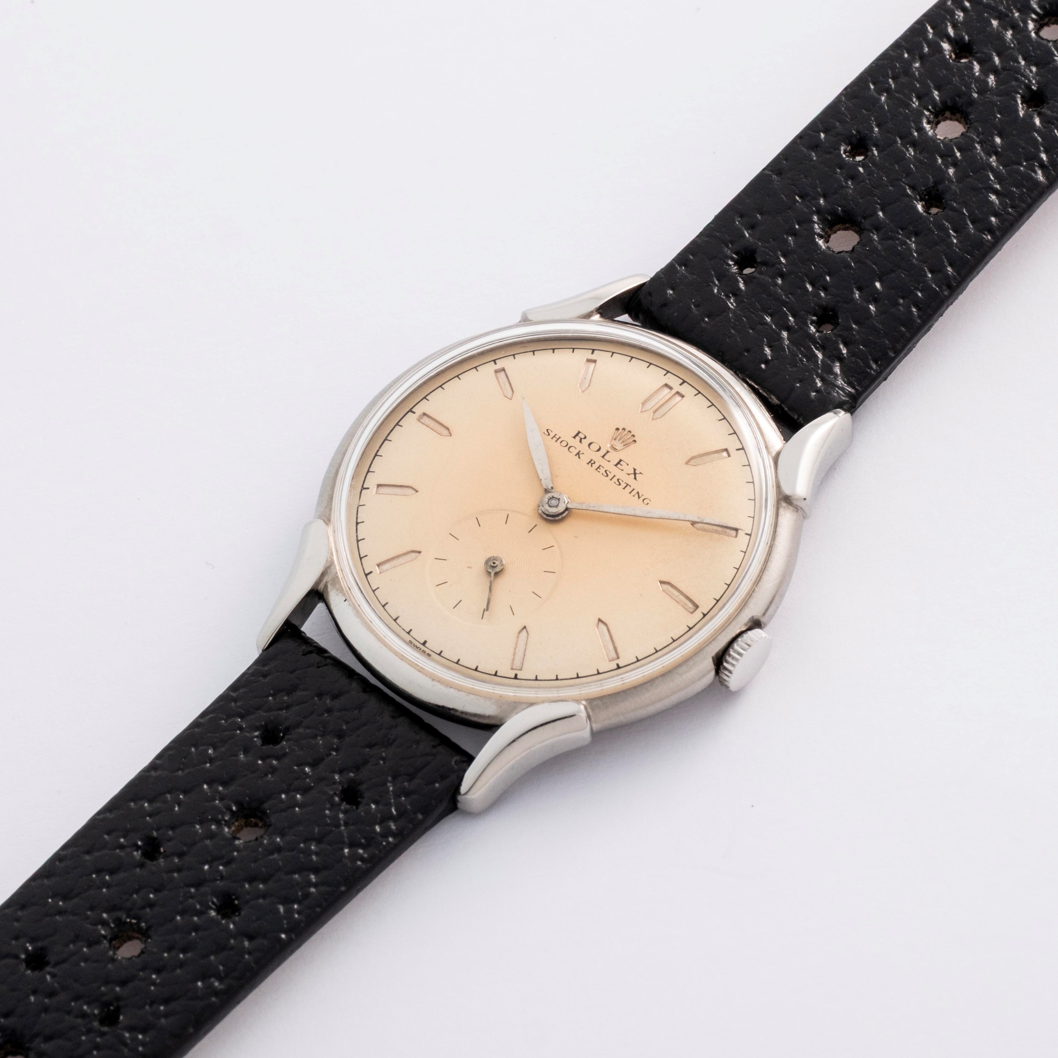 Rolex - Solo Tempo ref. 4498, acciaio, quadrante argenté con piccoli secondi