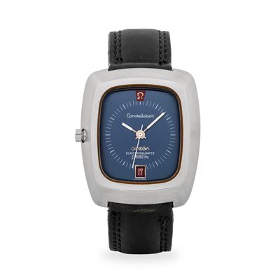 Constellation Electroquartz B21 (ref. 196.005) in acciaio, quadrante blu, circa 1970