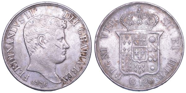 NAPOLI. FERDINANDO II DI BORBONE, 1830-1859. Piastra da 120 Grana 1836.