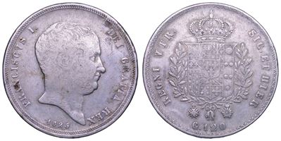 Francesco I di Borbone (Napoli), Piastra da 120 Grana, 1825