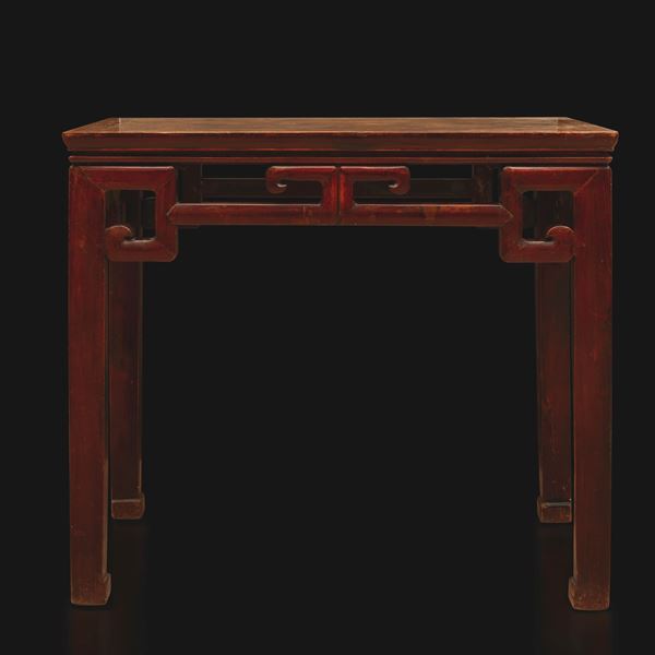 Tavolo cerimoniale in legno, Cina, Dinastia Qing, XIX secolo