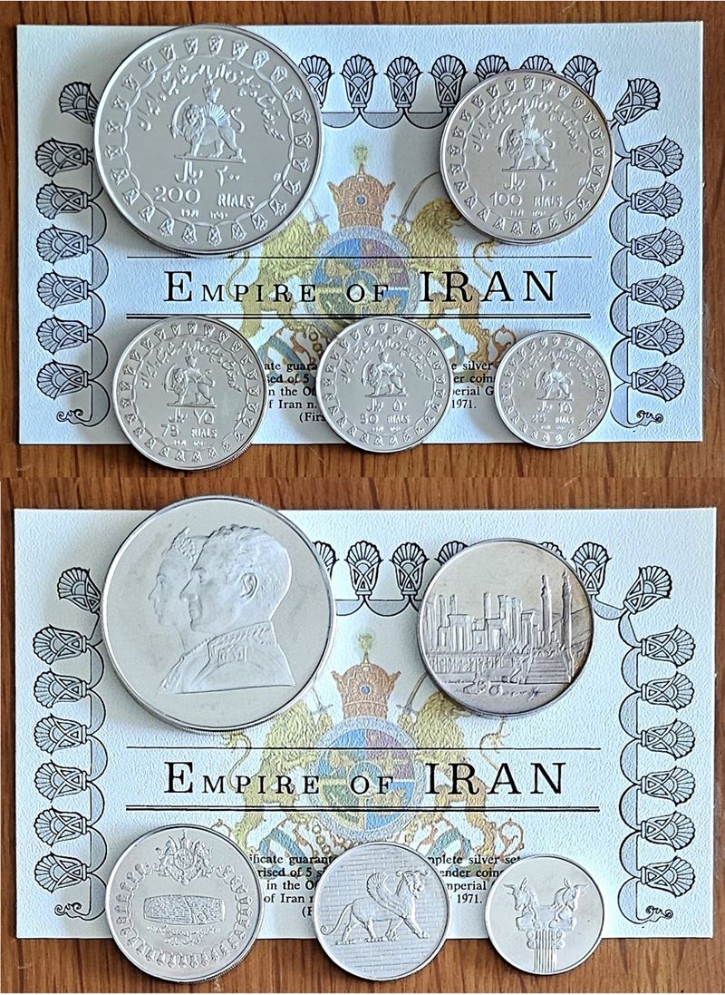 IRAN. Lotto di 5 monete commemorative in argento soggetti vari.  - Auction Light Numismatics - Cambi Casa d'Aste