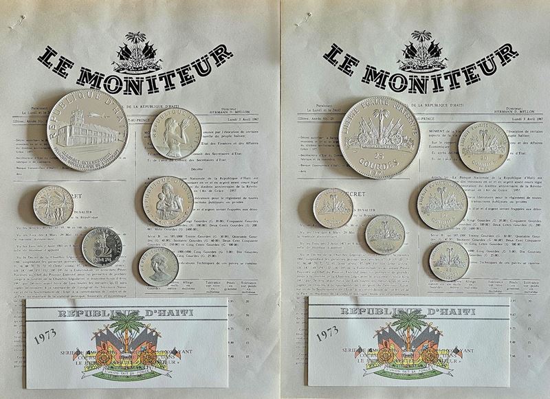 HAITI. Lotto di sei monete commemorative in argento soggetti vari.  - Auction Light Numismatics - Cambi Casa d'Aste