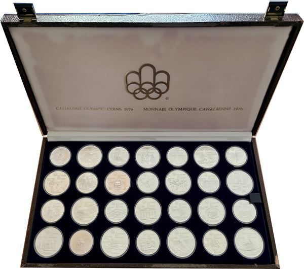 CANADA - OLIMPIADI MONTREAL 1976. Lotto di 28 monete.