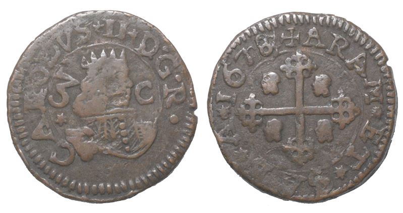 CAGLIARI. CARLO II DI SPAGNA, 1665-1700.  - Asta Numismatica Light - Cambi Casa d'Aste