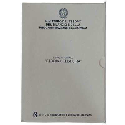 Italia, 1999-2001. Serie Speciale “Storia della Lira”, completa di sei monete commemorative in ar...