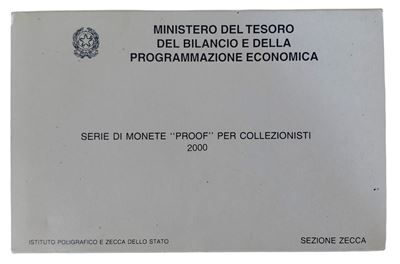 Italia, divisionale in Lire «Fondo Specchio» per il 400° anniversario della morte di Giordano Bru...