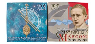 Italia, 2009, Coppia di 10 Euro FS in argento 925‰ (Proof) con Certificato di Autenticità