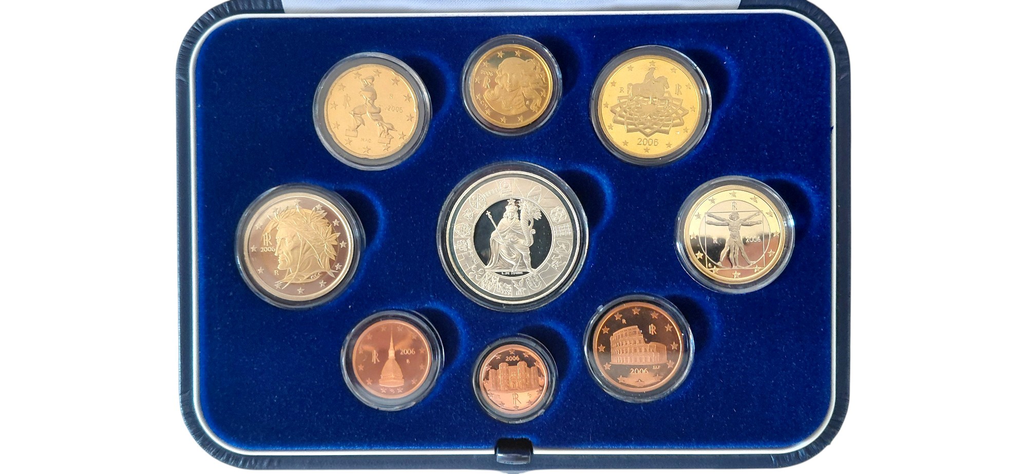 Italia, 2006, Divisionale in Euro “Fondo Specchio” (Proof - PP) per il 60° Anniversario della nas...