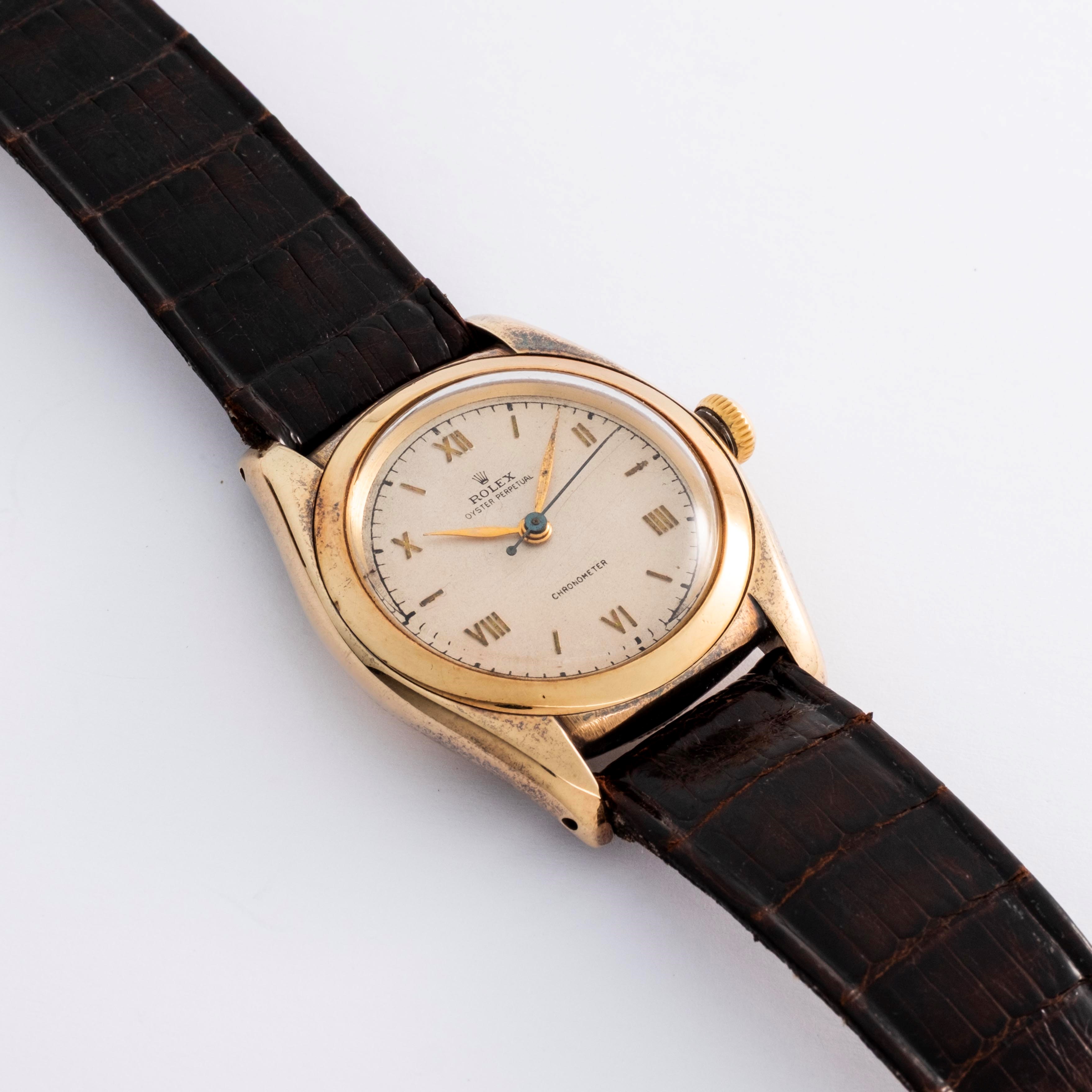 Rolex - Oyster Perpetual Ovetto ref. 3131, oro giallo 14k, circa 1946