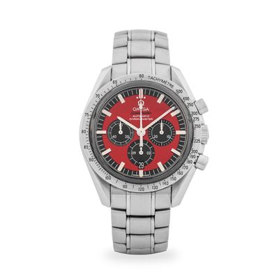 Speedmaster "The Legend Collection - Michael Schumacher" ref. 3506.61.00, acciaio, quadrante ross...