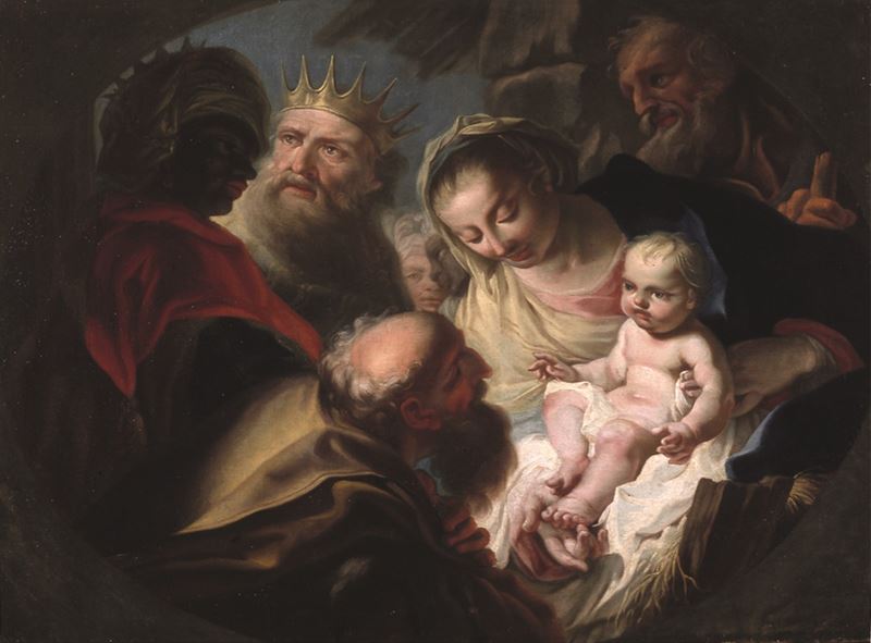 Francesco Polazzo : Adorazione dei Magi  - olio su tela - Asta Old Masters Paintings - Cambi Casa d'Aste