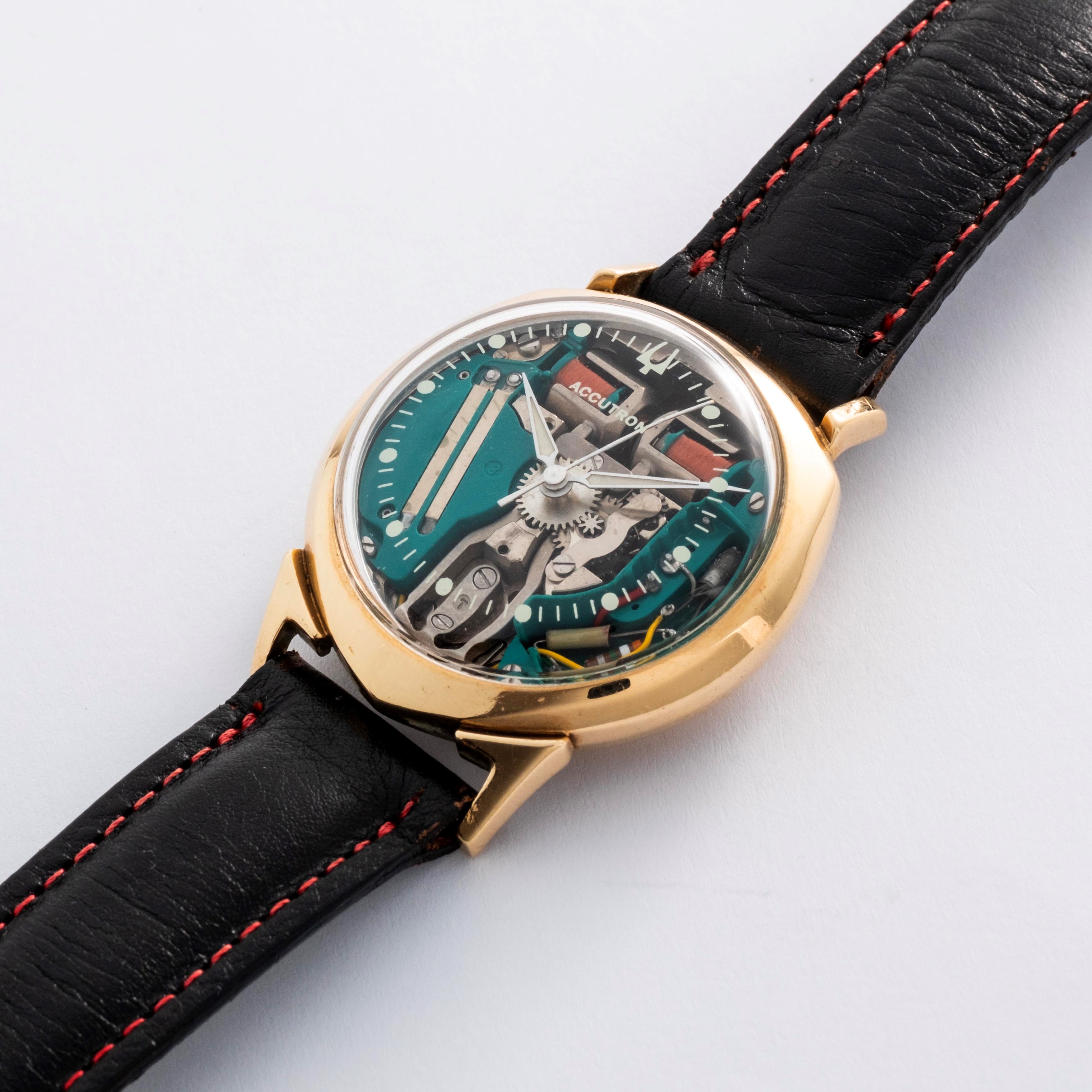 Bulova - Accutron Alpha Spaceview in oro giallo 14k, quadrante scheletrato