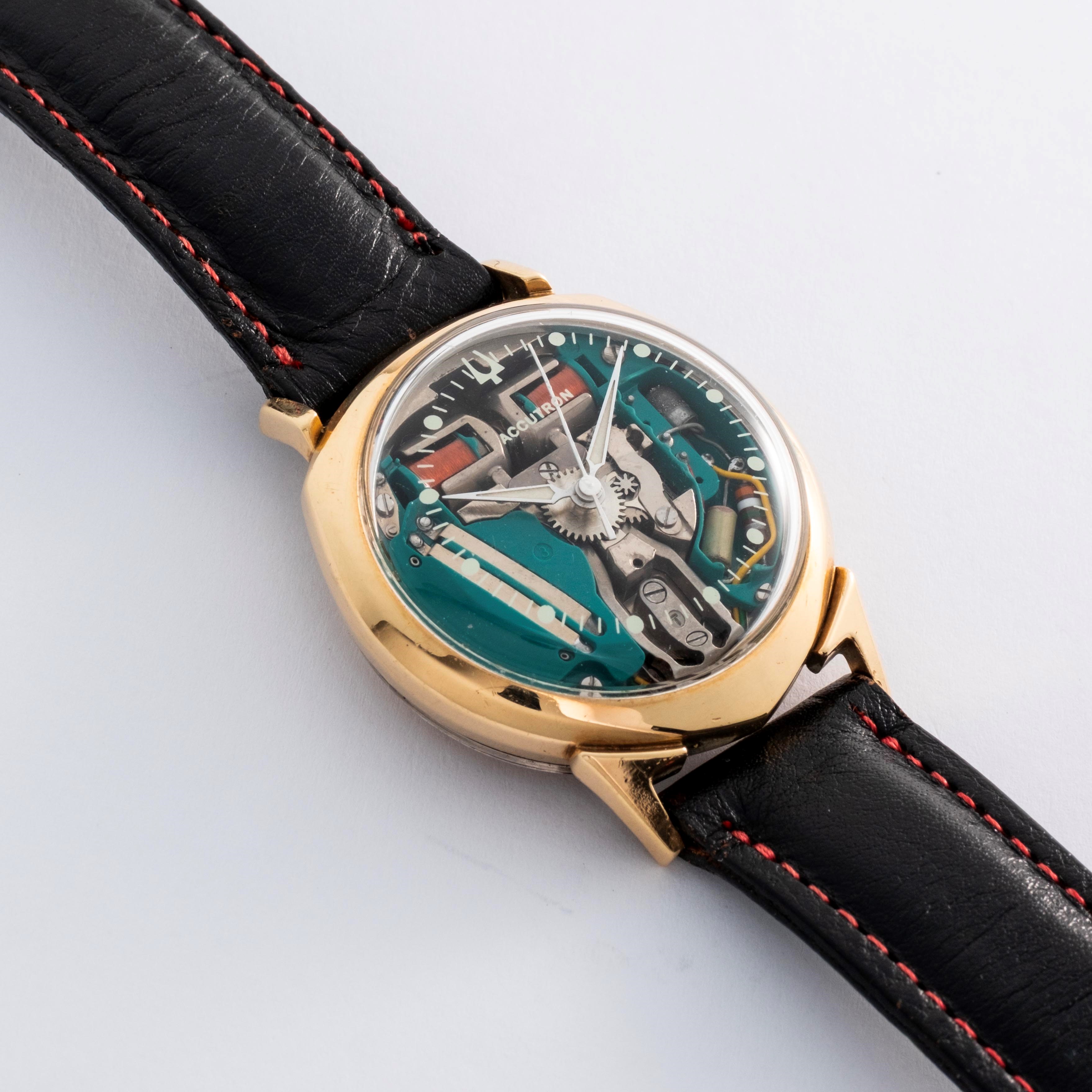 Bulova - Accutron Alpha Spaceview in oro giallo 14k, quadrante scheletrato