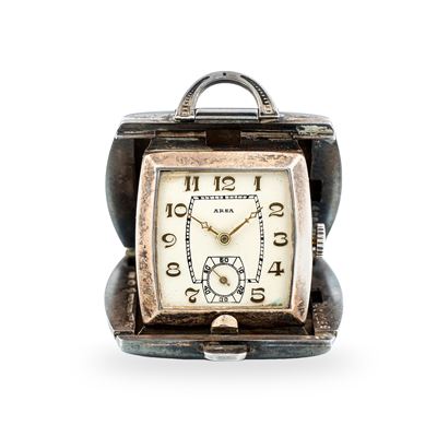 Travel Watch in argento con quadrante argenté e piccoli secondi