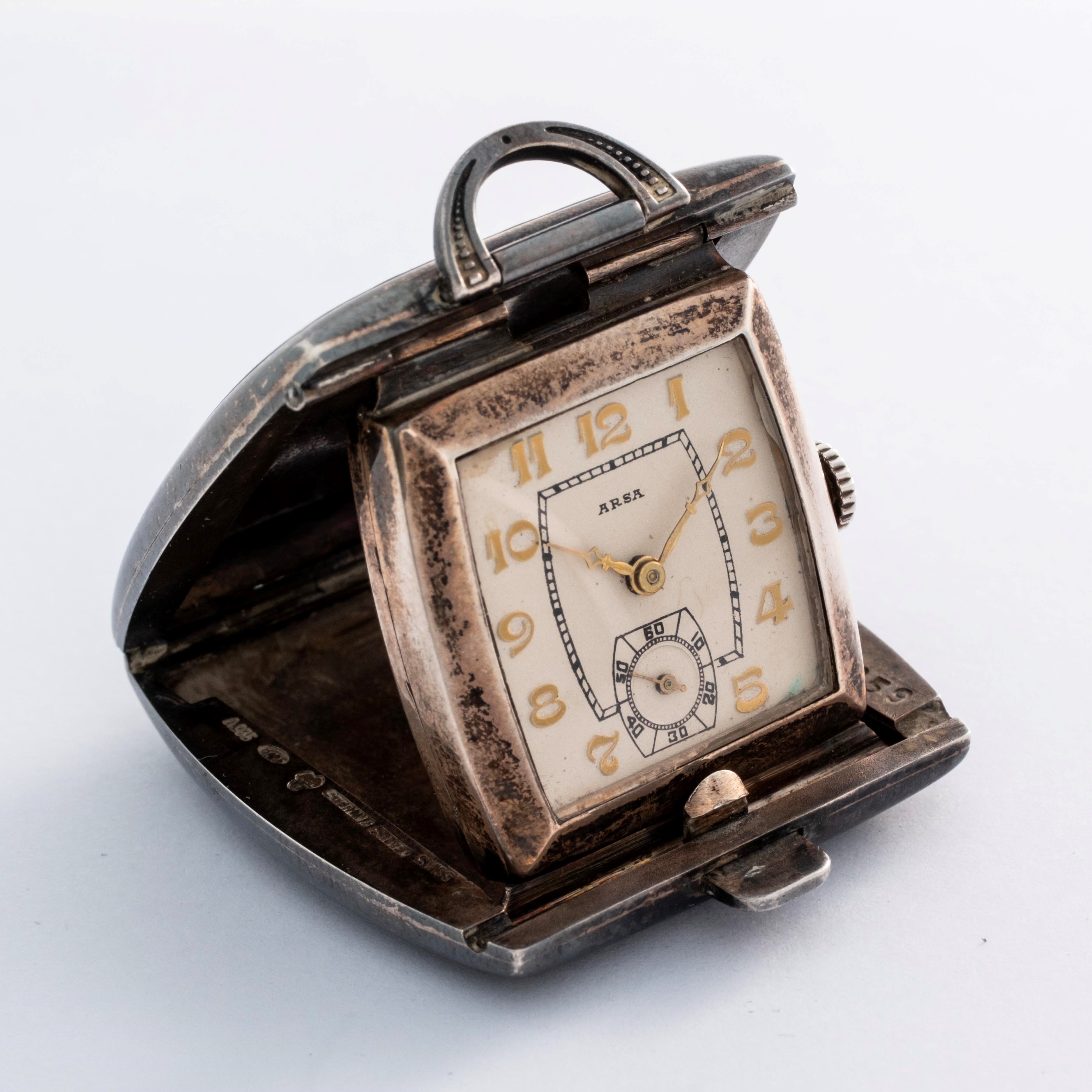 Arsa - Travel Watch in argento con quadrante argenté e piccoli secondi