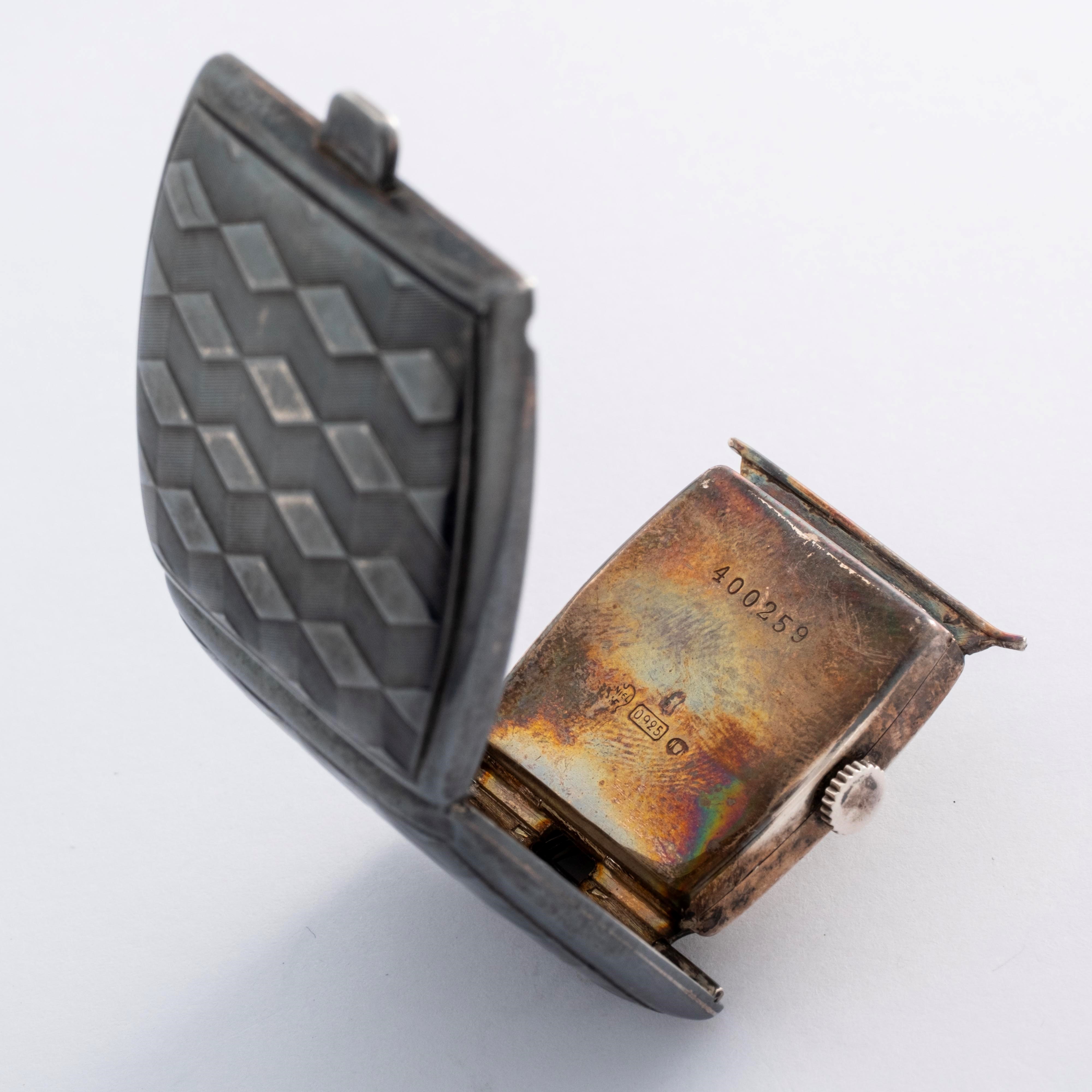 Arsa - Travel Watch in argento con quadrante argenté e piccoli secondi