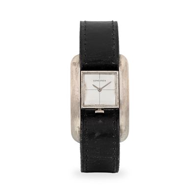 Solo tempo Serge Manzon ref. 5024 in argento, quadrante specchiato a settori