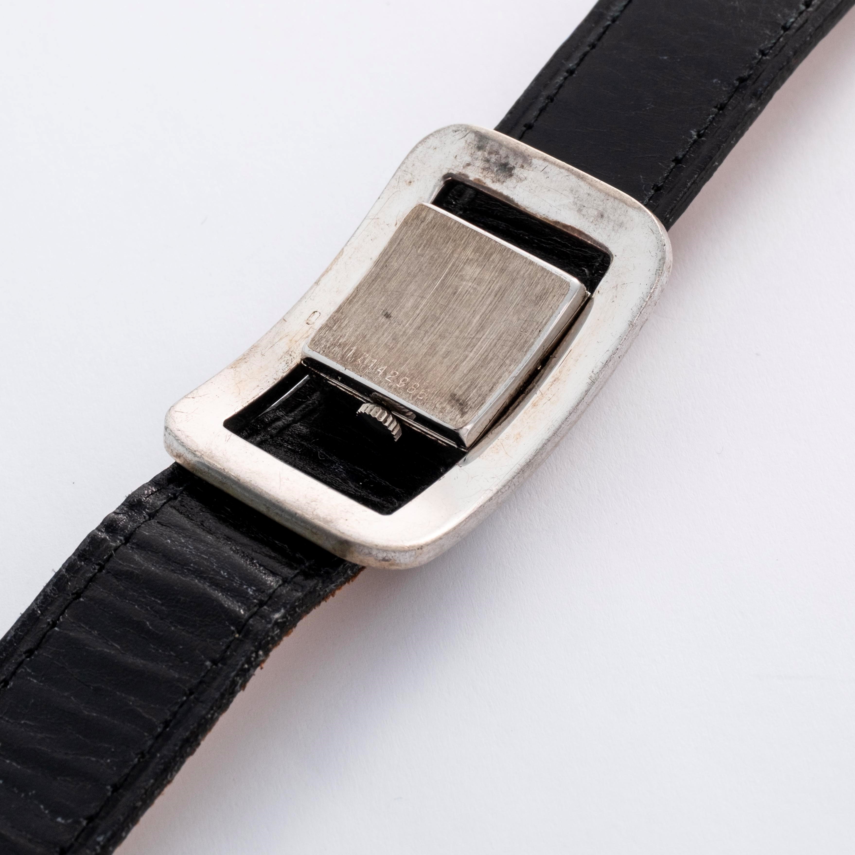 Longines - Solo tempo Serge Manzon ref. 5024 in argento, quadrante specchiato a settori
