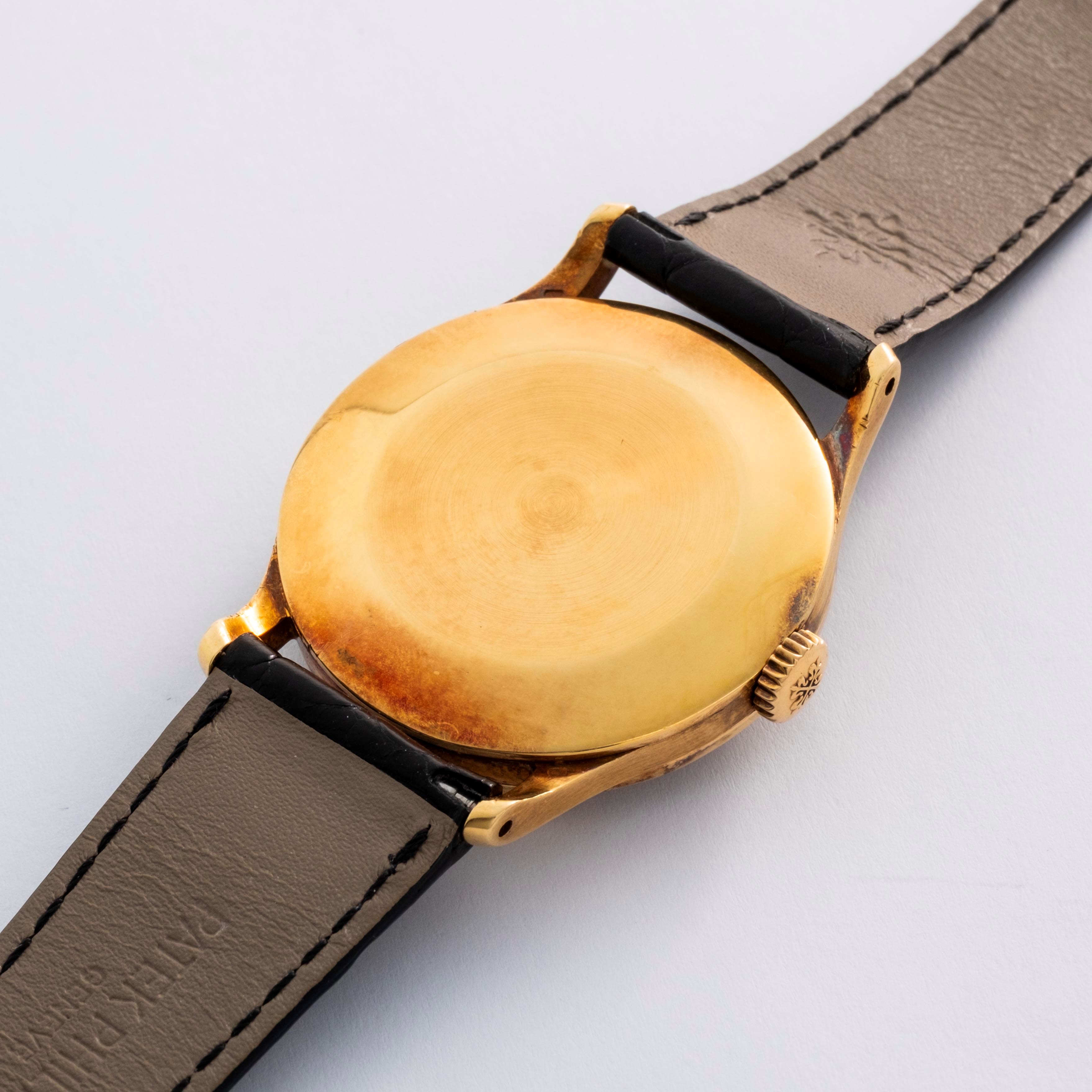 Patek Philippe - Calatrava ref. 570 in oro giallo 18k con quadrante nero lucido a specchio e diam...