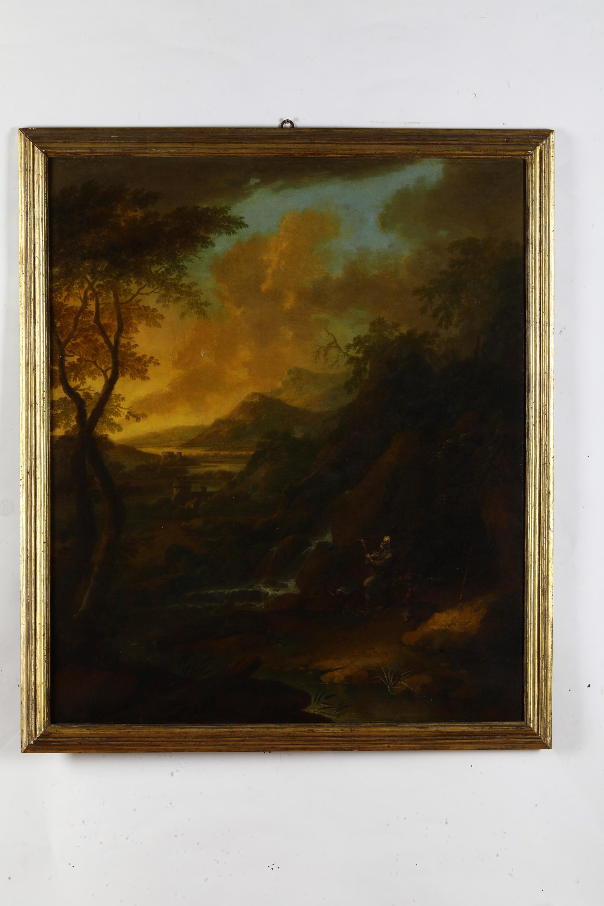 Scuola del XVIII secolo, Sant’Antonio abate in eremitaggio, olio su tela