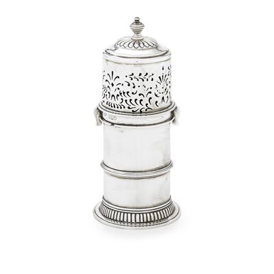 Argentiere Goldsmiths & Silversmiths Co Ltd, Spargizucchero (Londra, 1906), argento fuso sagomato...