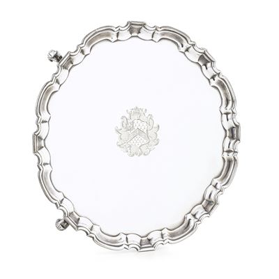 John Tuite, Salver, Londra 1731, argento fuso, sbalzato e cesellato