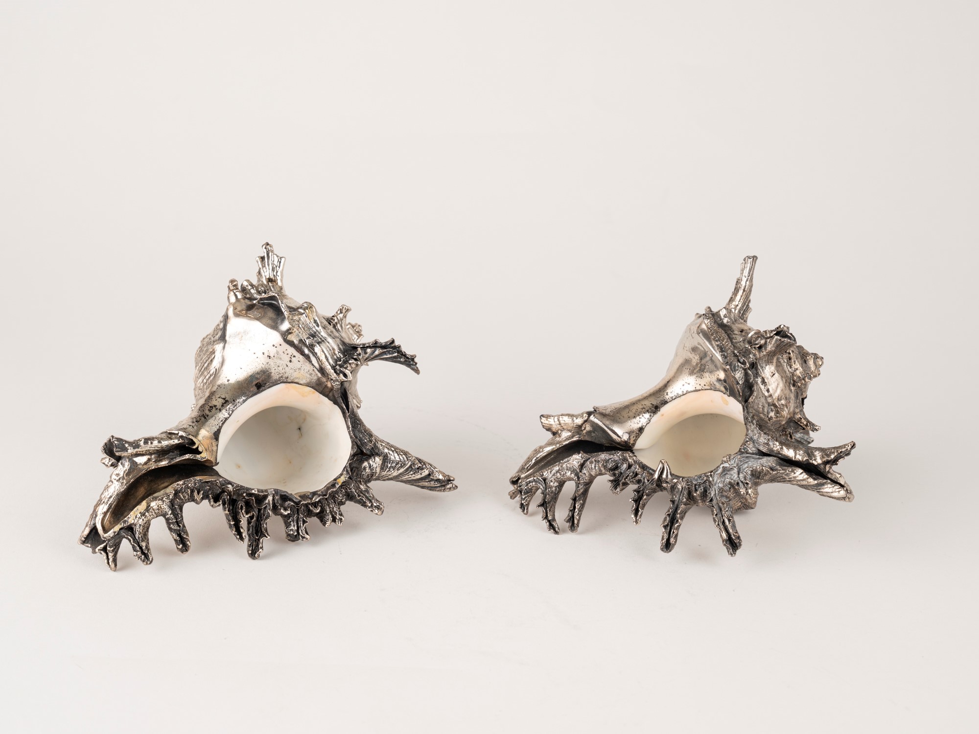 Mario Buccellati, Coppia di conchiglie rivestite in argento
