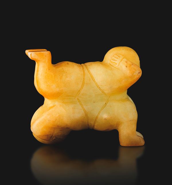 Figura di bambini in giada celadon, Cina, Dinastia Qing, XIX secolo