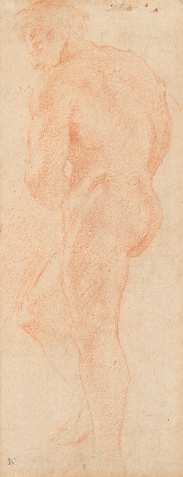 Andrea Sacchi - Nudo virile di profilo