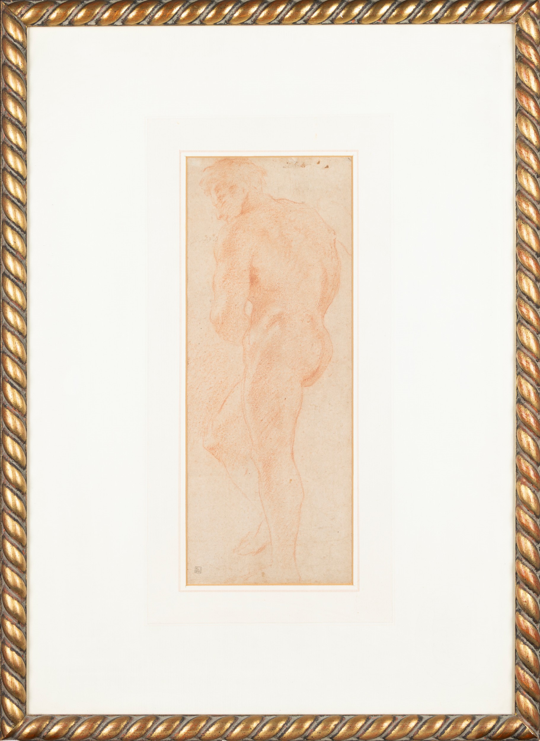 Andrea Sacchi - Nudo virile di profilo
