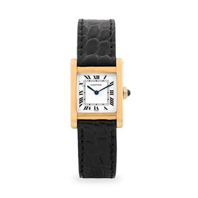 Tank Normale ref. 78092 in oro giallo 18k con quadrante bianco