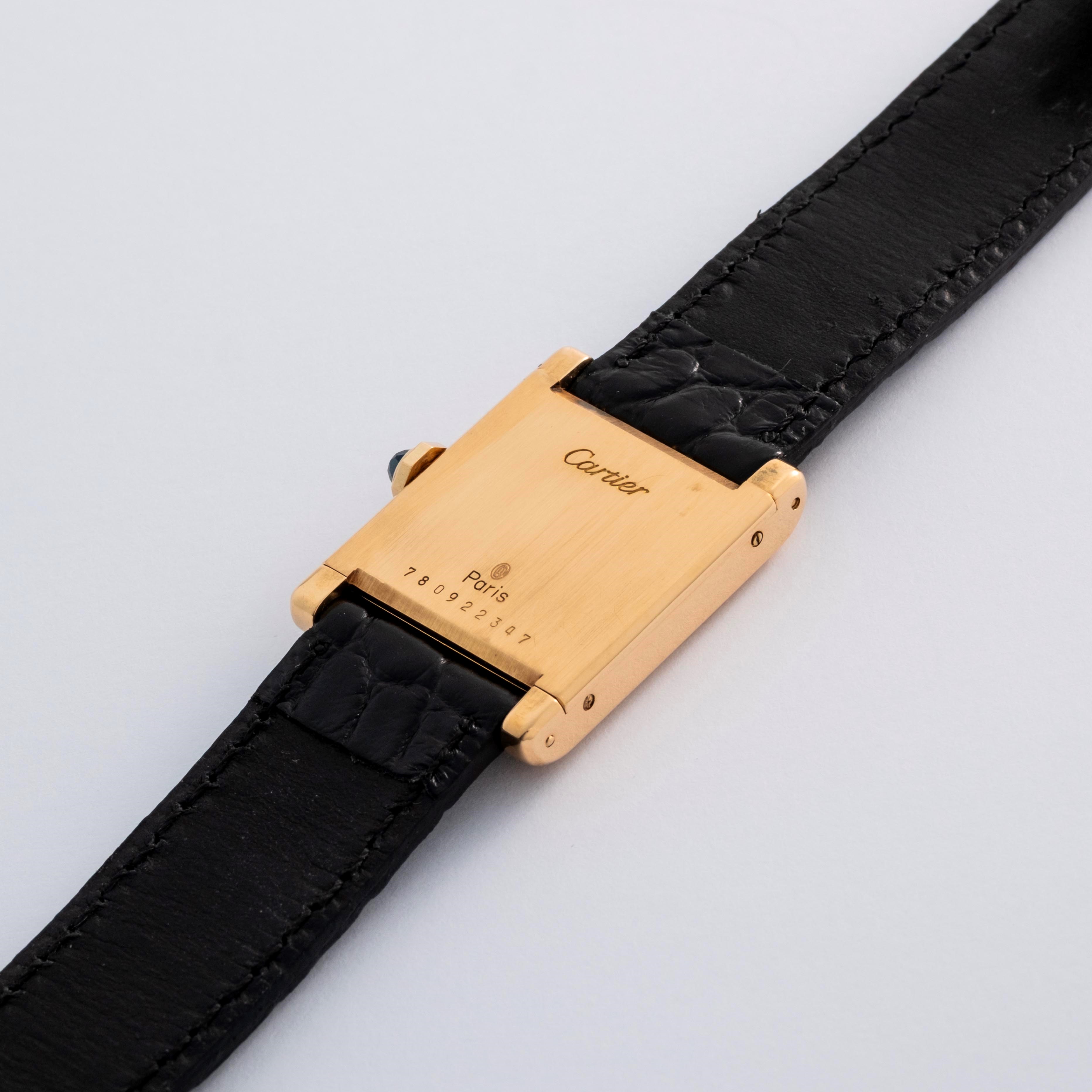 Cartier - Tank Normale ref. 78092 in oro giallo 18k con quadrante bianco