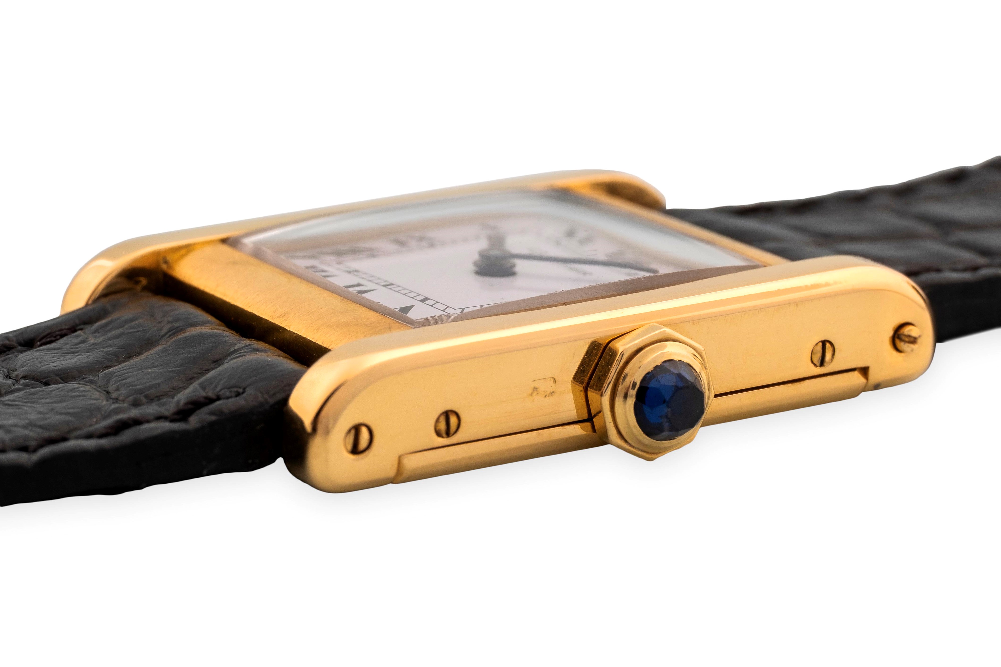 Cartier - Tank Normale ref. 78092 in oro giallo 18k con quadrante bianco