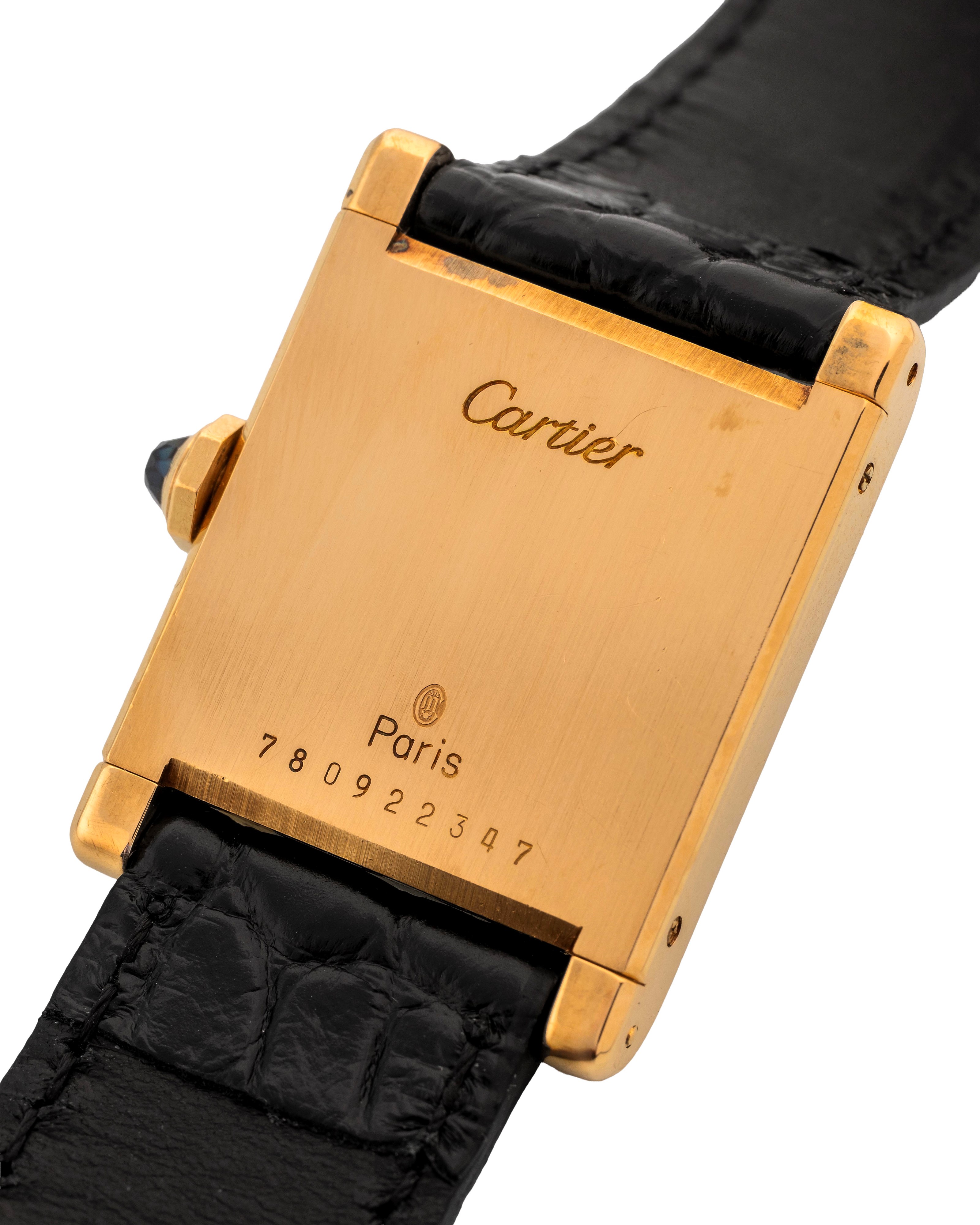 Cartier - Tank Normale ref. 78092 in oro giallo 18k con quadrante bianco