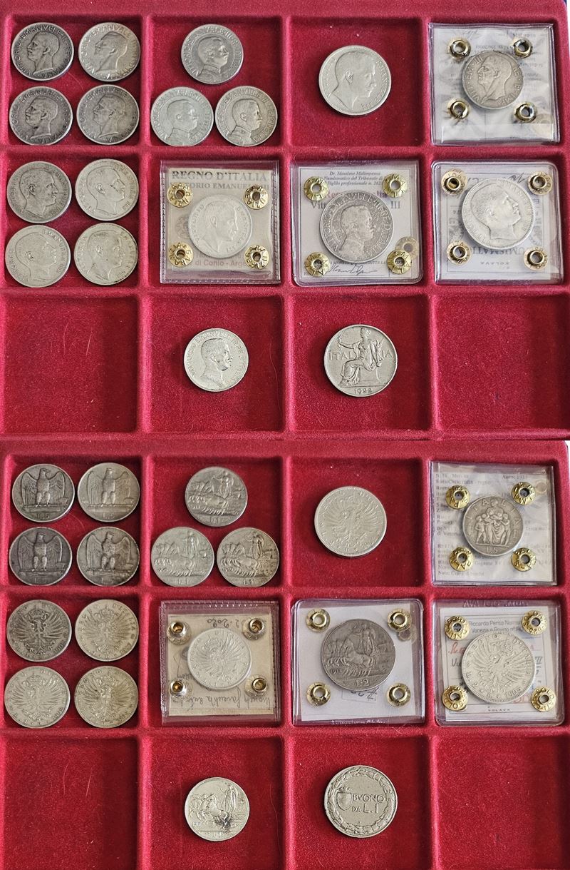 REGNO D'ITALIA. VITTORIO EMANUELE III DI SAVOIA, 1900-1946. Lotto di 18 monete in argento e nichel.  - Asta Numismatica Light - Cambi Casa d'Aste
