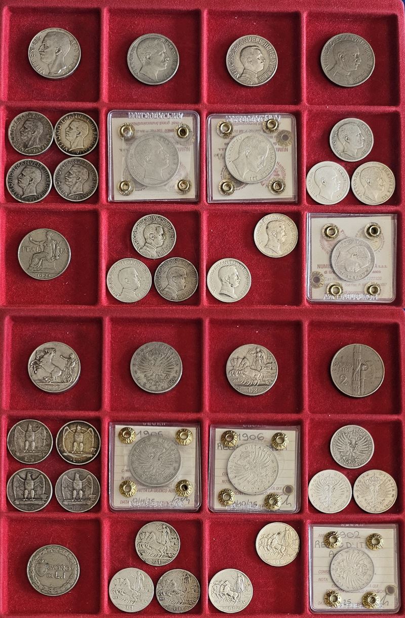 REGNO D'ITALIA. VITTORIO EMANUELE III DI SAVOIA, 1900-1946. Lotto di 19 monete in argento e nichel.  - Auction Light Numismatics - Cambi Casa d'Aste