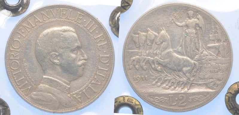 REGNO D'ITALIA. VITTORIO EMANUELE III DI SAVOIA, 1900-1946. 2 Lire 1911. Quadriga veloce.  - Auction Light Numismatics - Cambi Casa d'Aste