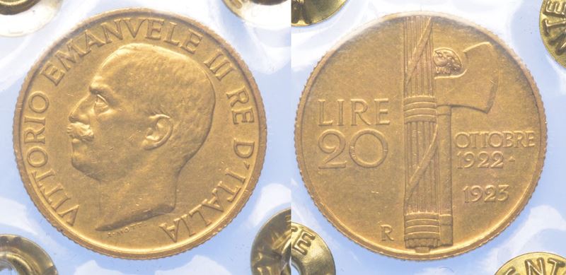 REGNO D'ITALIA. VITTORIO EMANUELE III DI SAVOIA, 1900-1946. 20 Lire 1923. Fascetto.  - Asta Numismatica Light - Cambi Casa d'Aste