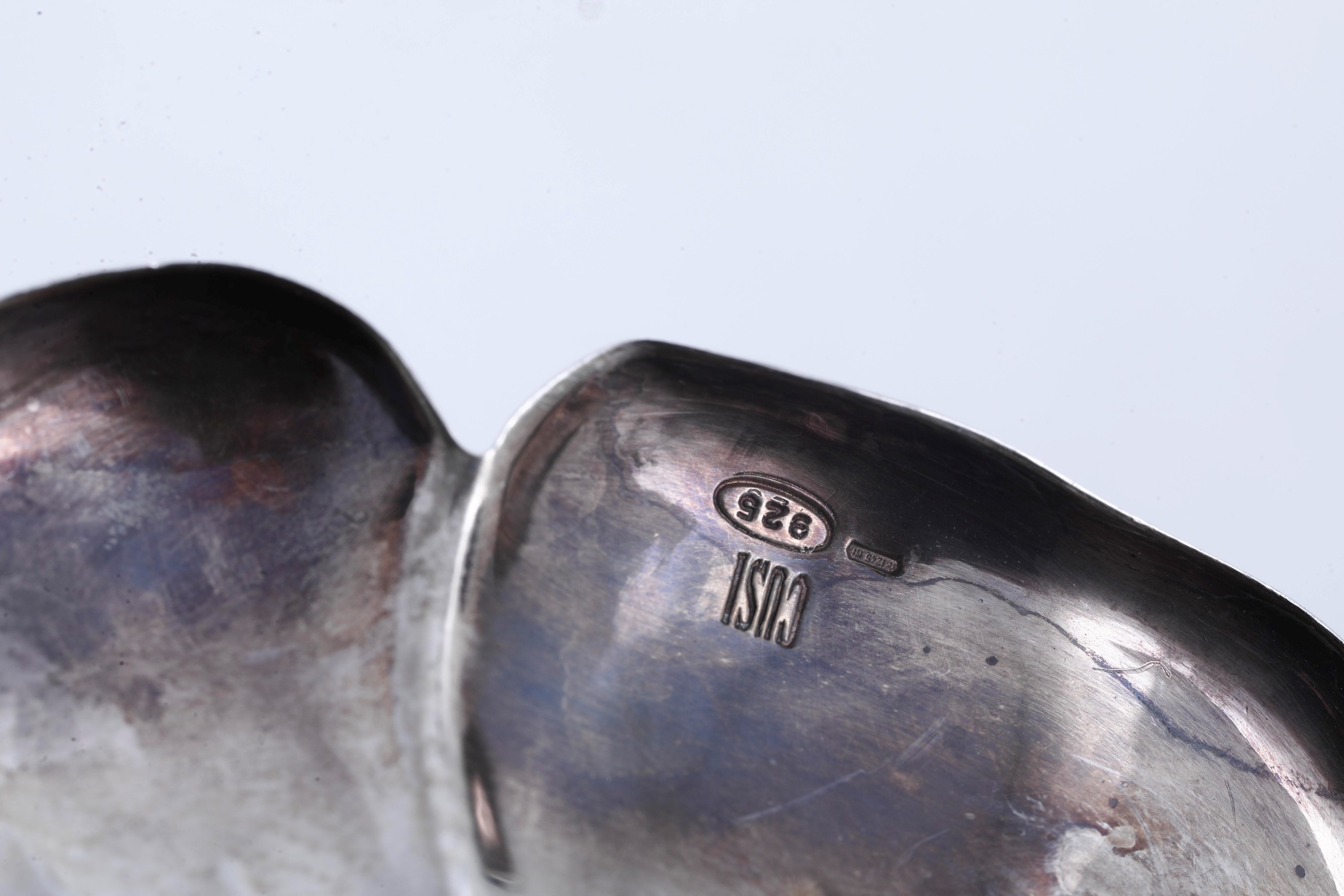 Argenteria milanese del XX-XXI secolo, Ciotola a fiore in argento 925 fuso e sagomato (per Gioell...