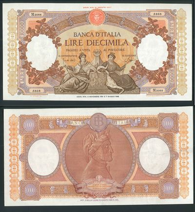 Repubblica Italiana, 10.000 Lire “Regine del Mare”, 2/11/1961