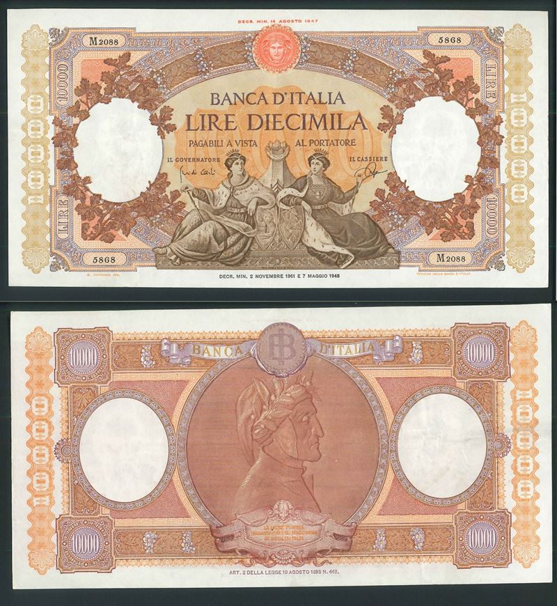 ITALIA REPUBBLICA. 10.000 Lire Regine del Mare 2/11/1961.  - Asta Numismatica Light - Cambi Casa d'Aste