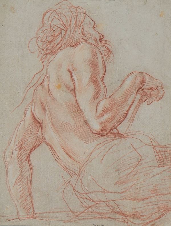 Figura di anziano di spalle