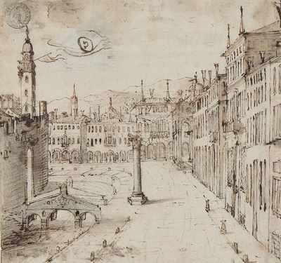 Scuola italiana del XVIII secolo, Veduta di città