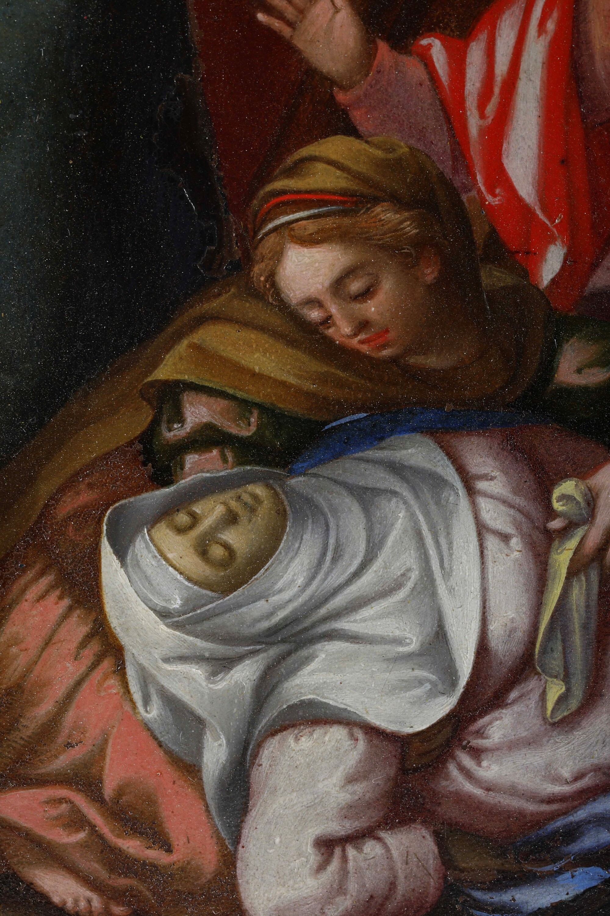 Scuola genovese (XVI-XXVII secolo), Deposizione dalla croce, olio su rame