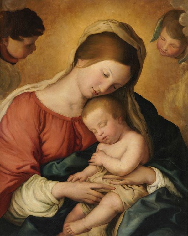 Madonna con il bimbo e due cherubini